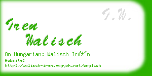 iren walisch business card